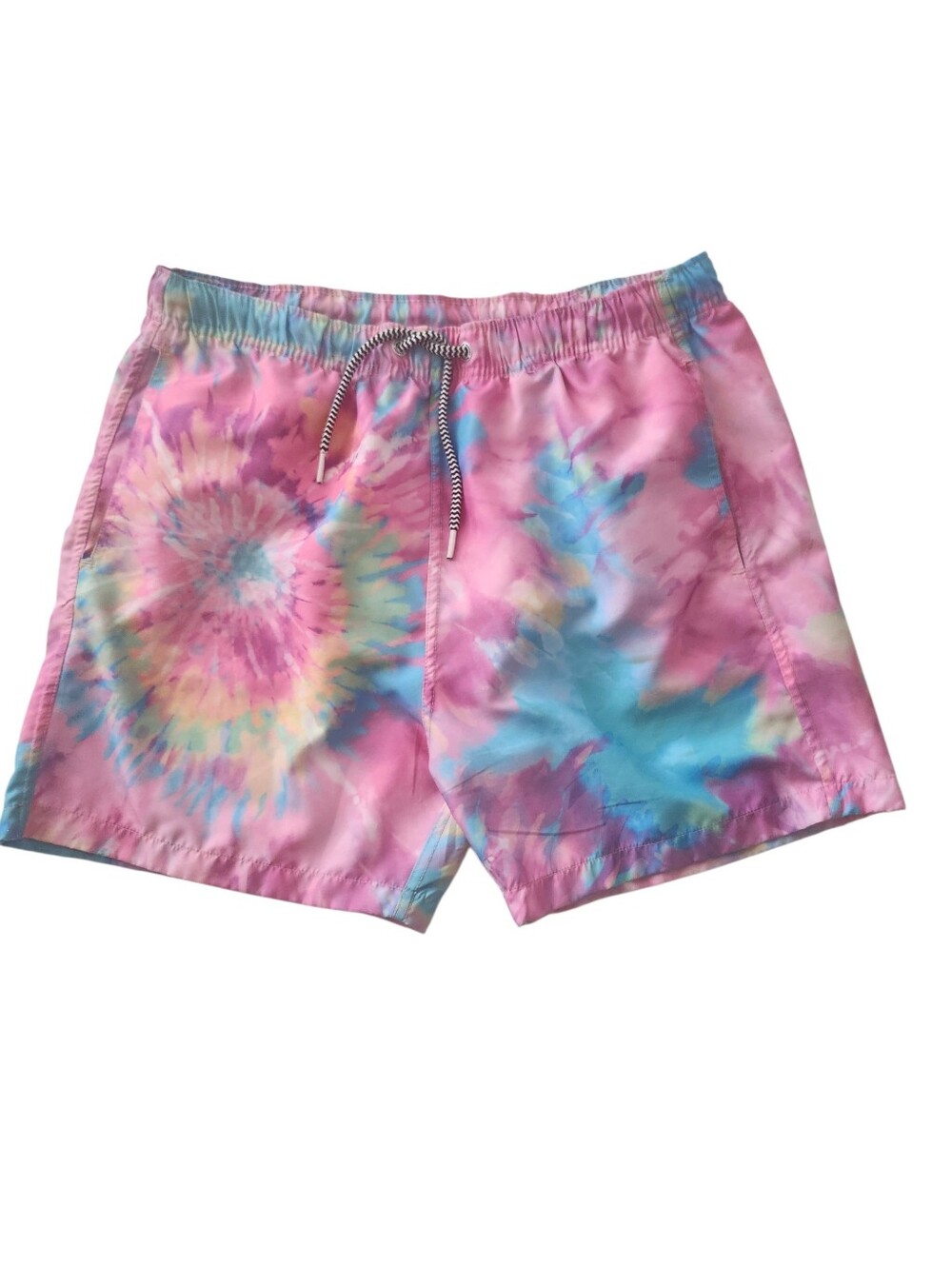 Boardies Apparel Tie Dye Swim Trunks Mesh Lined Pink Pastel Neon Size Medium